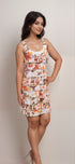 CHACHA Ruffle Knee length DIGITAL PRINT Dress - D2760